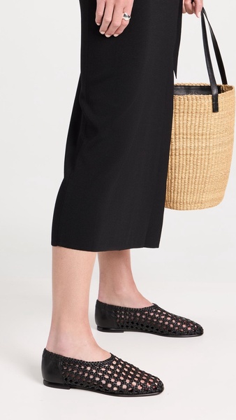 Eden Woven Leather Ballet Flats