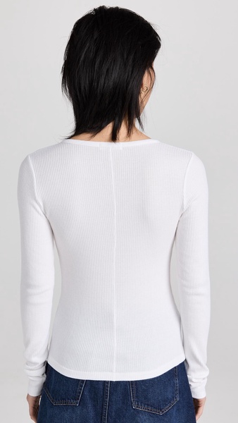 The Rib Knit Henley Top