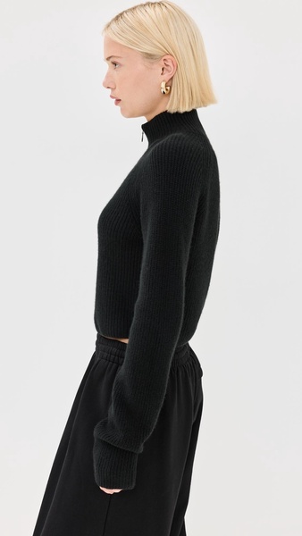 Cashmere Tiboli Zip Up Sweater