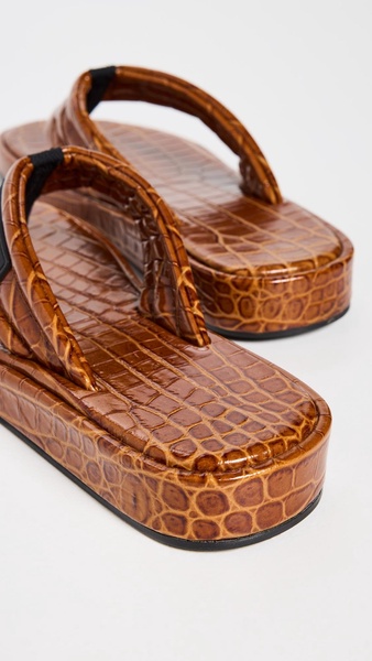 Croco Branded Flip Flops