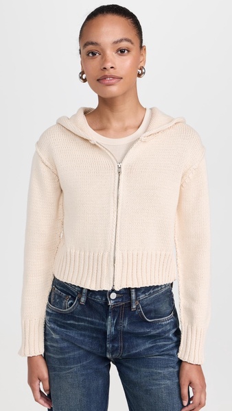 Mills Zip Front Hooded Sweater