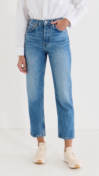 Cynthia High Rise Straight Cropped Jeans