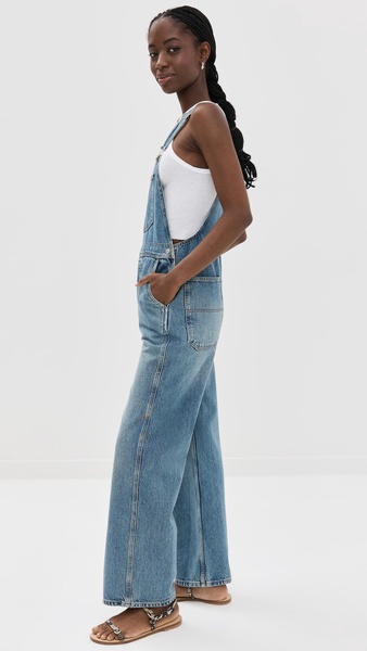 River Relaxed Denim Overalls