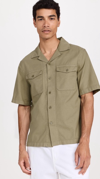 Utility Camp Shirt In Lightweight Twill