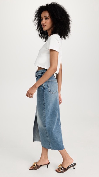 Nila Long Denim Skirt