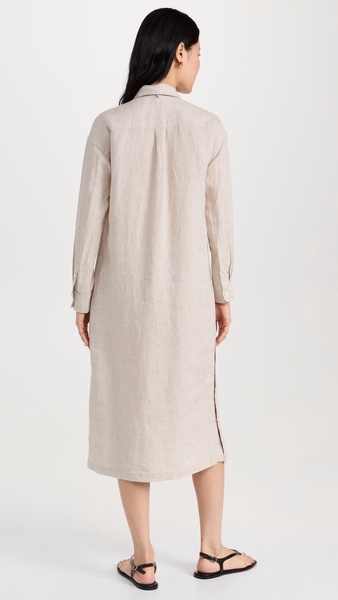 Kerry Shirtdress In Flax Linen