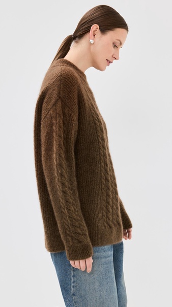 Textured Mohair Fall Brown Anette Sweater