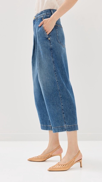 April pleated wide-leg jeans