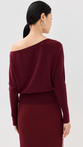 Lavina Draped Off Shoulder Sweater