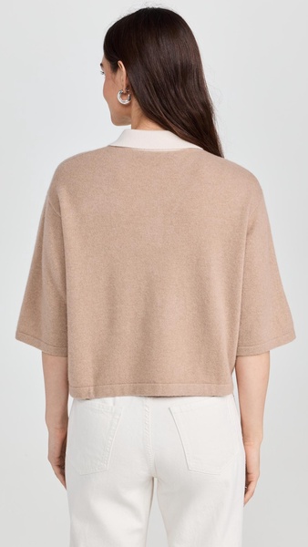 Cashmere Cropped Polo