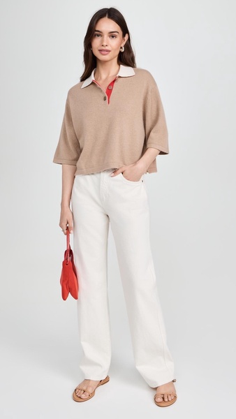 Cashmere Cropped Polo