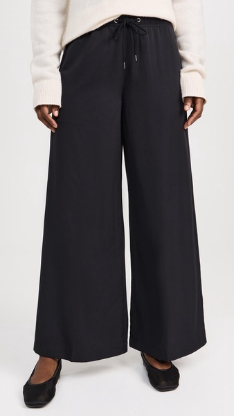 Oversized Matte Poly Wide Leg Pants