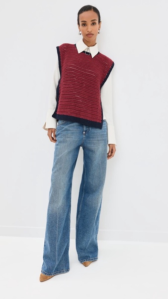 Oona Mulberry Crochet Top