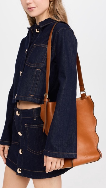 Adria Pleated Wave Bucket Bag