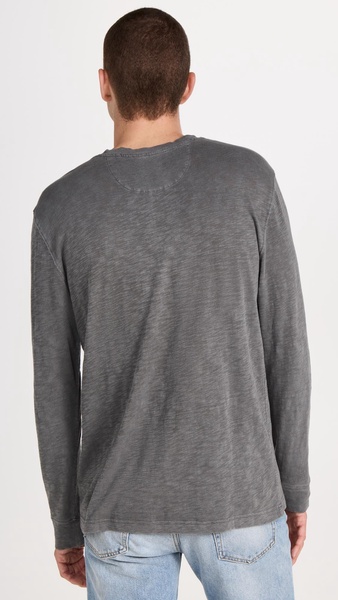 Skhi Long Sleeve Henley Top