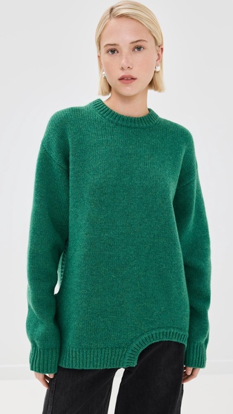 Soft Lambswool Sweater with Cut Out Detail