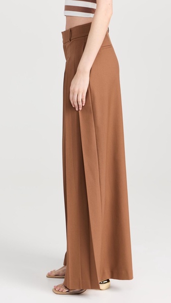 Simon High Rise Wide Leg Pleated Trousers