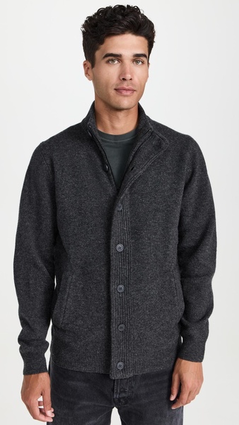 Barbour Essential Patch Zip Through Knitted Sweater