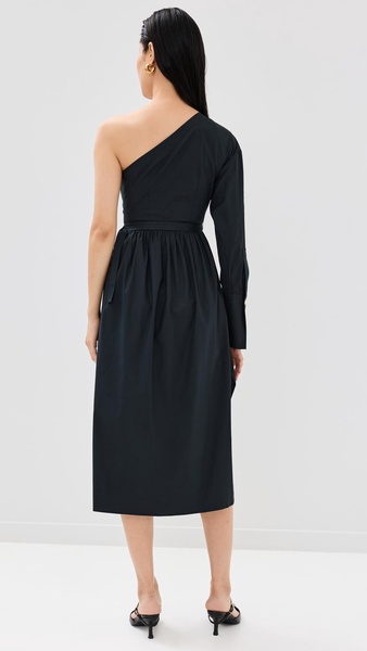 Asymmetric One Shoulder Shirtdress