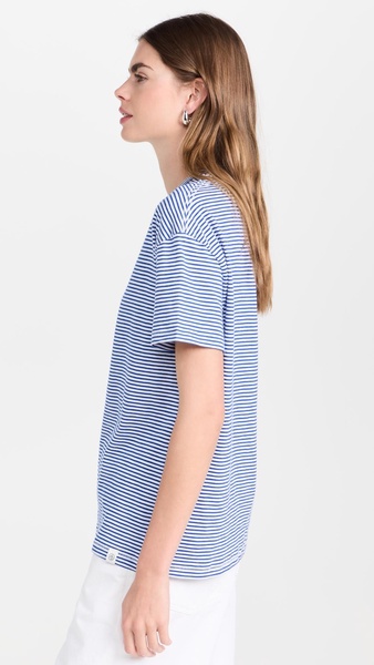 Mini Slub Stripe Boyfriend Tee