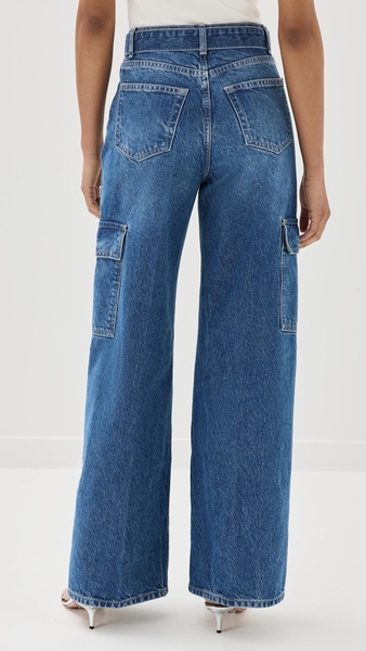 Cary Belted Cargo High Rise Slouchy Jeans