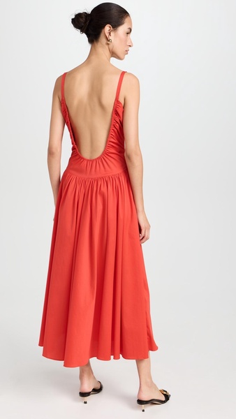 Orella Scoop Back Midi Dress