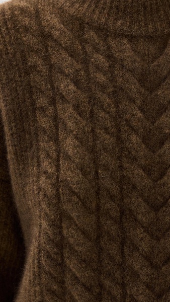 Textured Mohair Fall Brown Anette Sweater