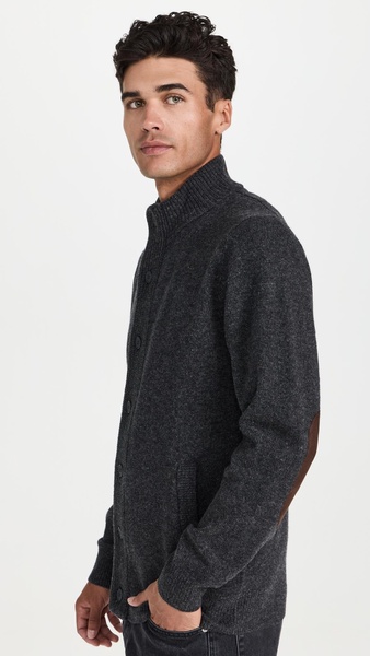 Barbour Essential Patch Zip Through Knitted Sweater