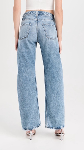 Straight Jeans with Contrast Pockets