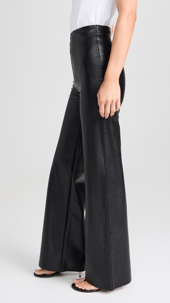 Faux Leather Wide Leg Pants