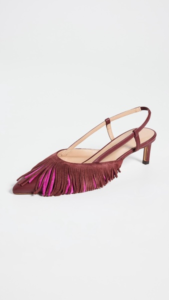 Fringe Kitten Heels