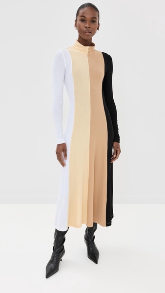 Colorblock Turtleneck Dress