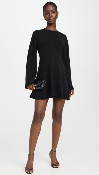 Short Fit and Flare Dolman Sleeve Dress