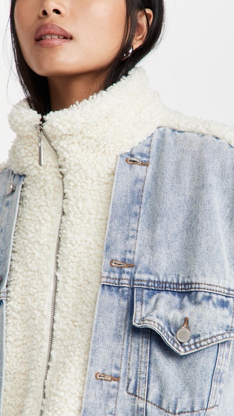 Bear Hug Denim Sherpa Jacket