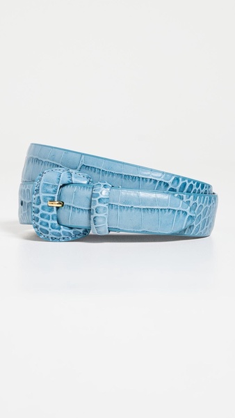 Narrow Semi Formal Mock Croc Print Belt