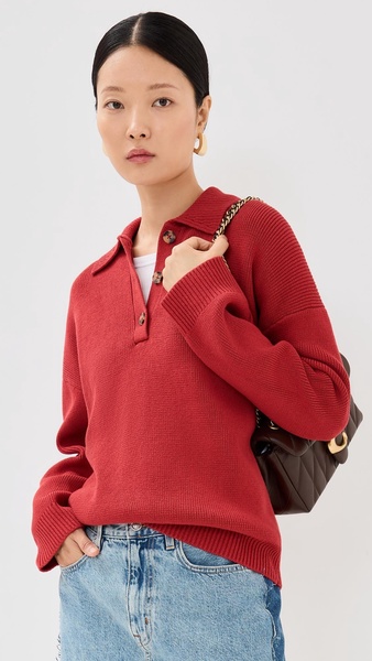 Brooklyn Cotton Polo Sweater