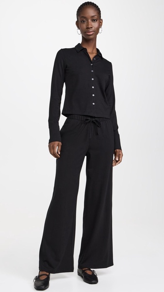 Heavy Modal Wide Leg Pull-On Pants