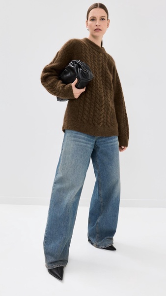 Textured Mohair Fall Brown Anette Sweater