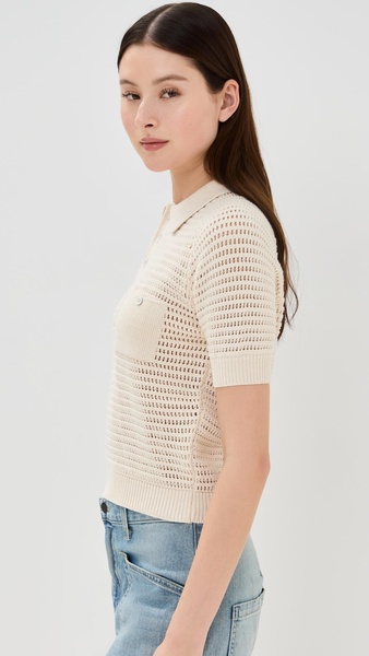 Lessi Oyster Crochet Top