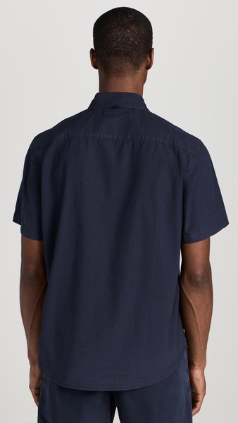 Short Sleeve Mill Shirt in Paper Poplin