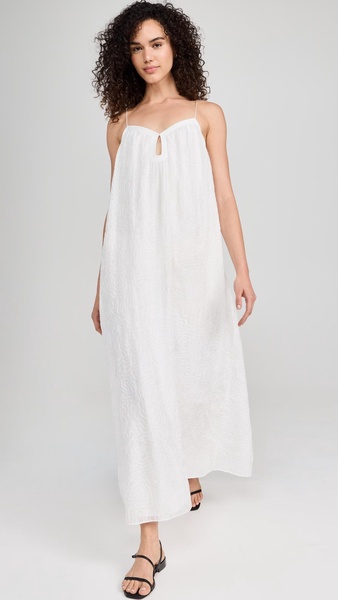 Maxi Dress in Squiggle Embroidery