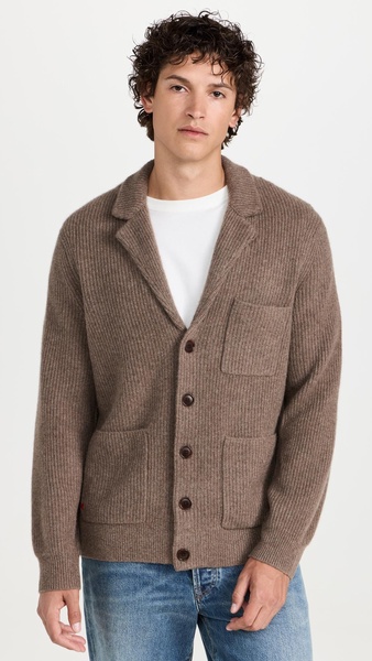 Mitchell Cardigan In Marled Cashmere