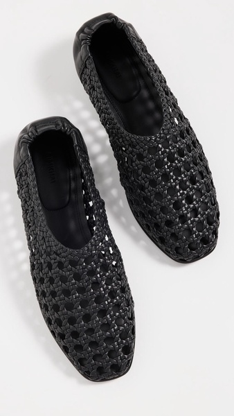 Eden Woven Leather Ballet Flats