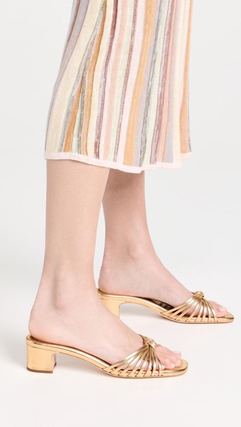 Hazel Knot Mid Heel Mule Sandals