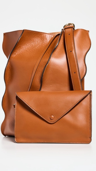 Adria Pleated Wave Bucket Bag