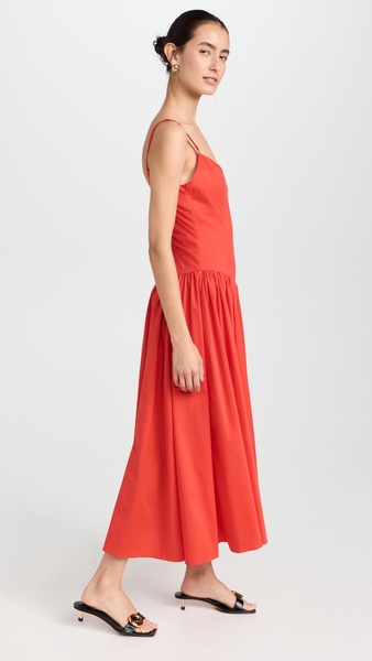 Orella Scoop Back Midi Dress