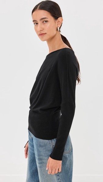 Lavina Draped Off Shoulder Sweater