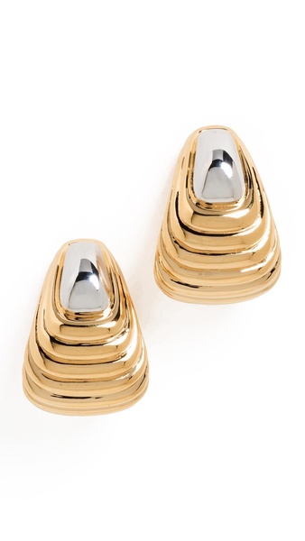 Wavy Ridge Oversized Stud Earrings