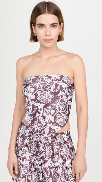 Batik Strapless Bandeau Top