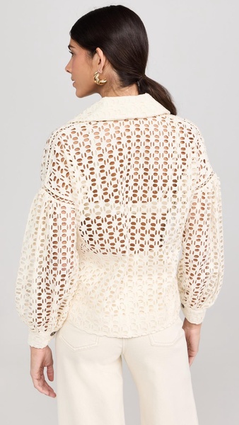 Dylan Clover Eyelet Top